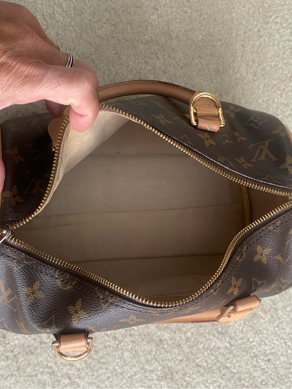 Unknown. Brown leather purse - Picture 8 of 15